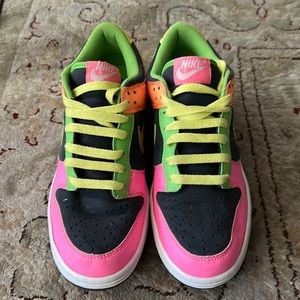 Nike Dunk Low GS - highlighter yellow/green/orange/pink/black